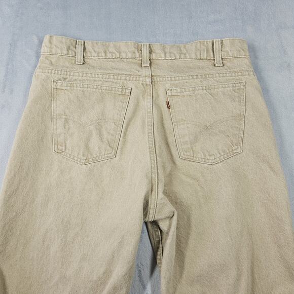 Vintage Levis 550 Orange Tab Jeans Mens 35x32* Relaxed Fit Tapered 90s USA Tan - Picture 11 of 16
